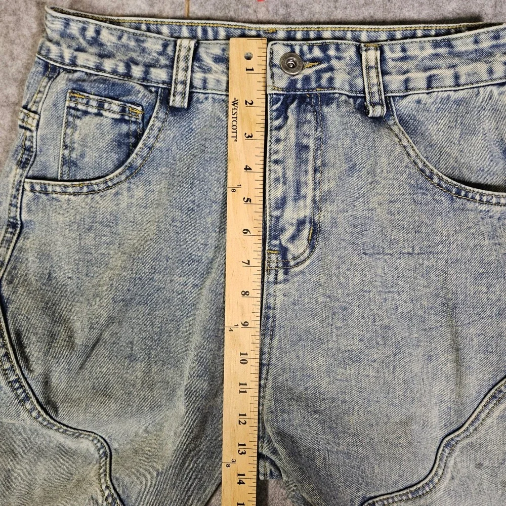 Supermade Mens Acid Wash Barrel Leg Jeans Edgy Skater Grunge Street Size M READ